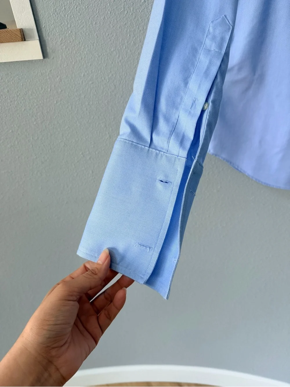 Banana Republic Men's Light Blue French Cuff Button-Up Dress Shirt Sz Small